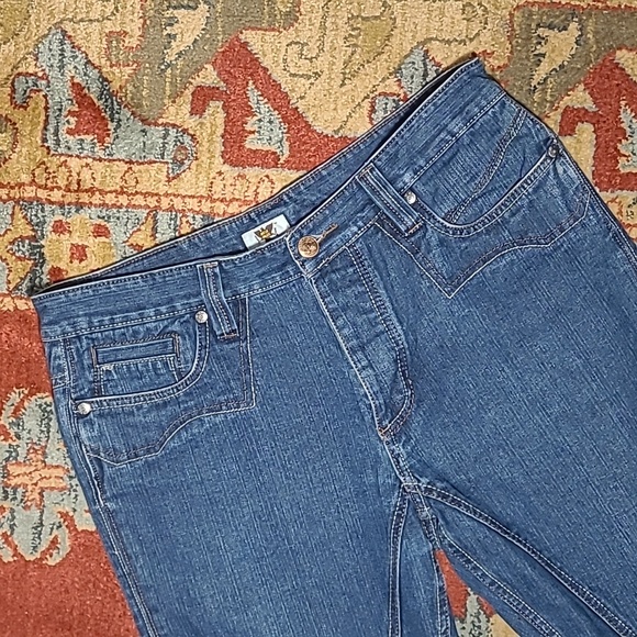 Y2K ANTIK TWISTED SEAM WIDE LEG JEANS - Picture 15 of 15